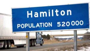 Welcome to Hamilton sign